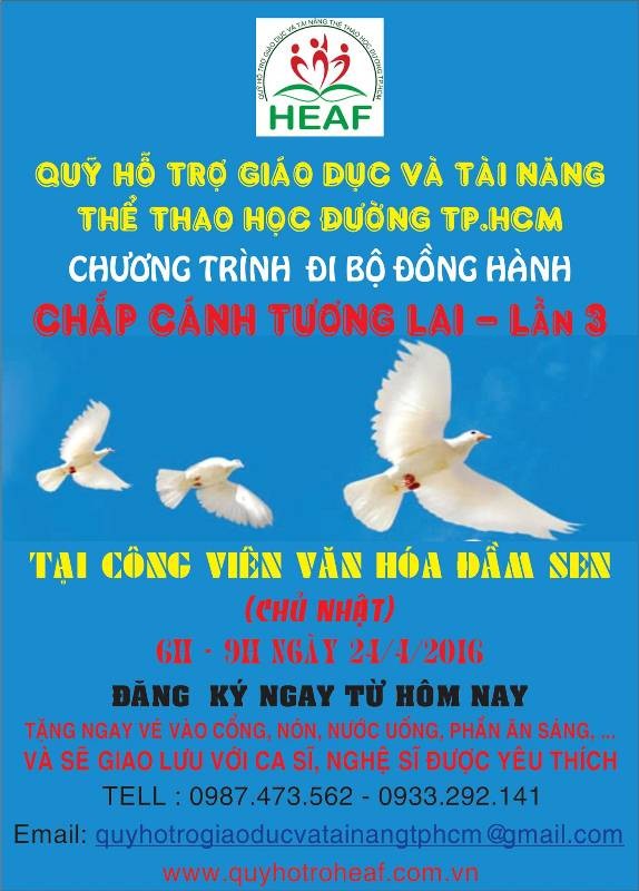 Tham gia đi bộ “chắp cánh tương lai” tại Đầm Sen